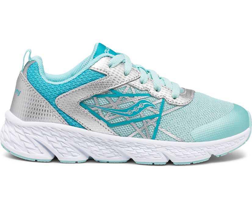 Saucony Wind Lace Kids' Sneakers Turquoise / Silver | AU 773LISH